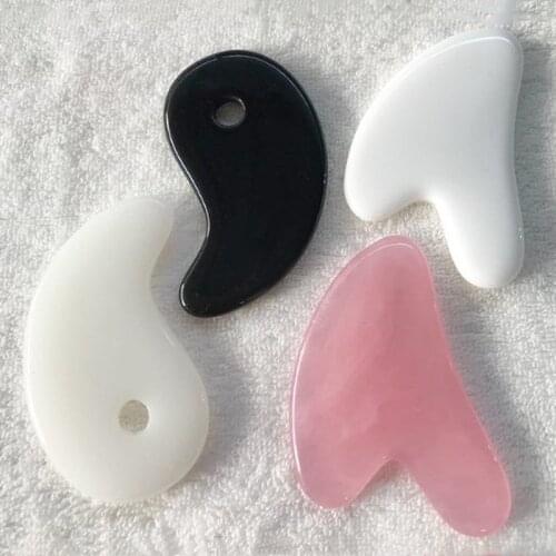 Beeswax Rose Quartz Jade Roller Guasha Scraping Massage Scraper Face Massager Roller Board Quartz Facial Eye Care Gua Sha Tool