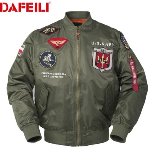 New Autumn Top gun 2018 Us navy MA1 letterman varsity baseball Pilot air force flight college tactical military army streetwear