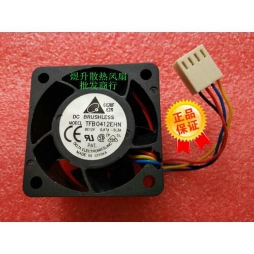 Original Delta TFB0412EHN DC 12V 0.87A 40*40*28mm 4028 4-line Violent Double Ball PWM Cooling Fan