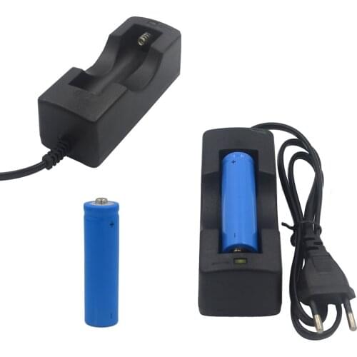 Rechargeable Li-ion Battery 3.7v 1200mAh Adapter for 18650 Li-ion Battery For Flashlight Chargers EU plug Battery AC Charger