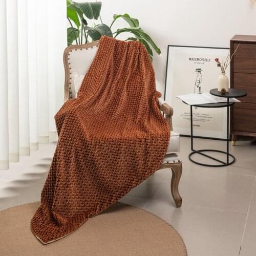 Simple Fleece Sofa Blanket Winter Warm Chair Lounge Rugs Soft Bed Spread Tapestry Home Decor