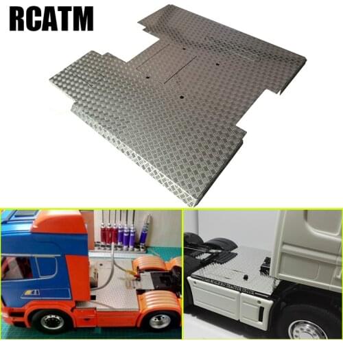 Stainless Steel Anti-skid Plate Decoration for 1/14 Tamiya Truck Trailer Actros 1851 56335 MAN Scania 470 56318 620 56323 DIY