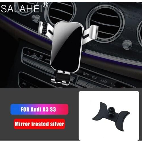 GPS Adjustable Car Phone Holder Car Air Vent Mount Clip Cell Phone Holder For Audi A3 S3 2014-2019Accessories For iPhone Samsung