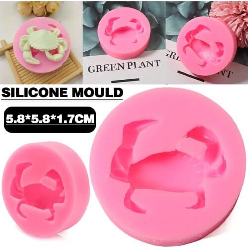 Crab Soap Siliocne Mold 3D Cupcake Resin Expoy Mould DIY Fondant Jelly Candy Chocolate Decoration Kitchen Bakeware Accessories