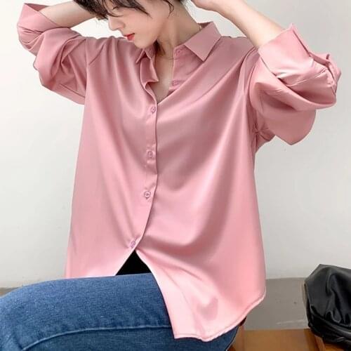 TOPPICK Womens Silk Shirts