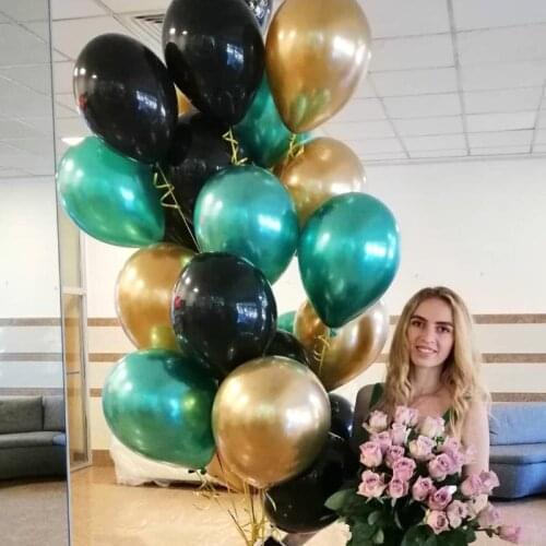 10pcs / lot 12 inch metal color balloons confetti latex balloons wedding birthday party decorations kids baby shower toys ball