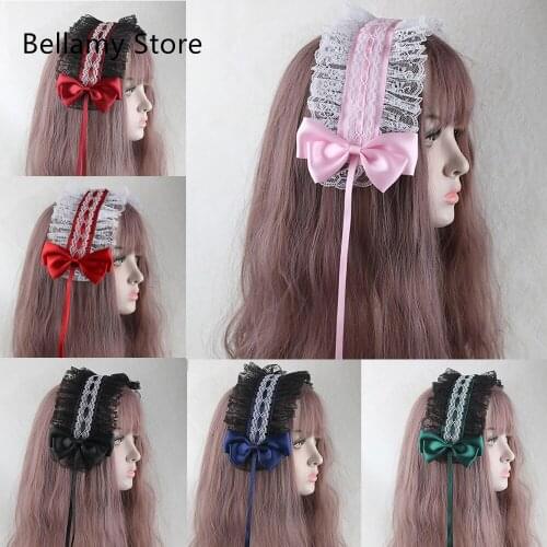 Japanese soft girl Lolita white lace headdress hair belt Fairy Spirit versatile little thing hair accessories KC