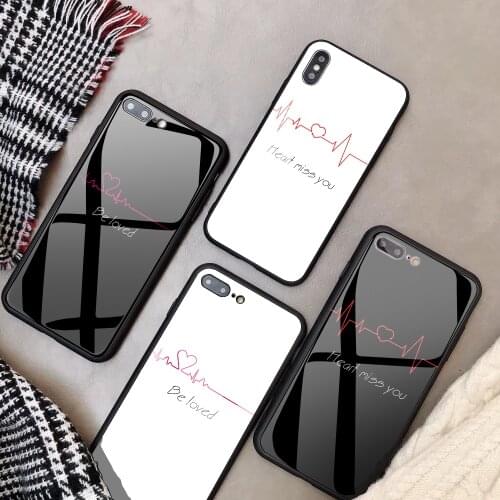 Customized Glass Phone Case Tempered for IPhone 11 12 ProMAX 7Plus X 6S Plus Love Phone Cover for IPhone XS XR 8 Pure Popular 9H