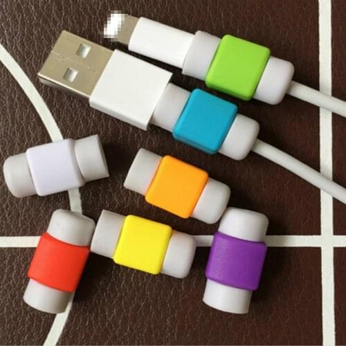 10pcs Data Charger Cable line Cover USB Cable Protector Earphone Plastic Cord Wire Protective Sleeve