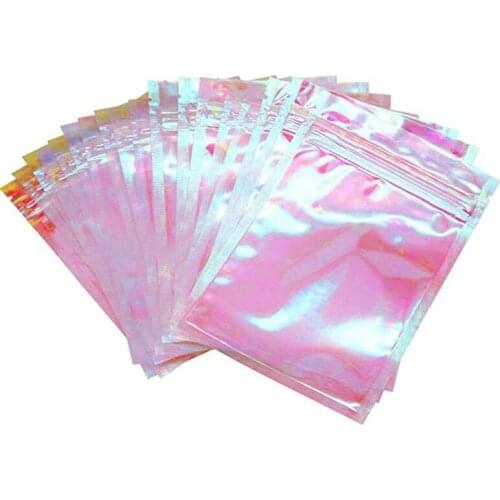 1000pcs/lot Resealable Smell Water Proof Bags Flat Ziplock Bag for Party Favor Food Storage Gifts Bags Goodie Bag Rainbow Color