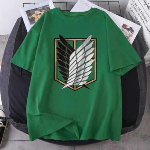 2021 Retro Attack On Titan Tshirts Harajuku Women O-Neck Print T-shirts Outdoor Hip Hop Casual Tops Tees Washable Poleras Female