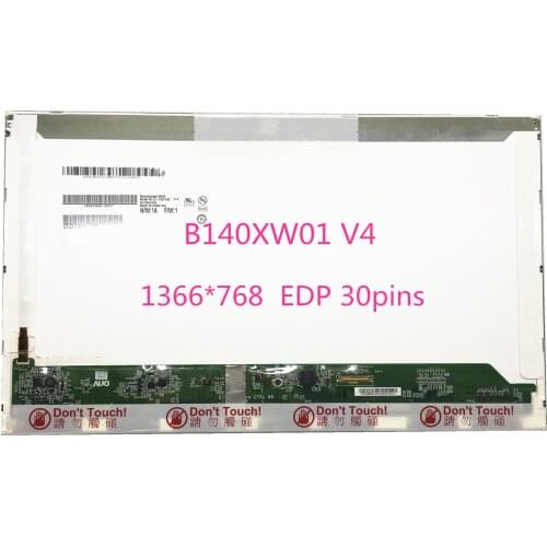 Free shipping! B140XW01 V4 V.4 N140B6-D11 LP140WH1-TPD1 LTN140AT05 Fit for HP 8440P 8440W Laptop Lcd Screen 1366*768 EDP 30pins