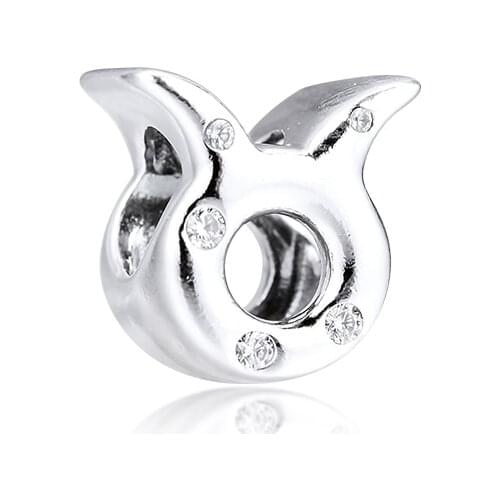 CKK Taurus Zodiac Charms 925 Original Fit Pandora Bracelet Sterling Silver Charm Beads for Jewelry Making kralen Berloque