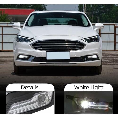 CSCSNL 2Pcs Fog light for Ford Fusion Mondeo 2018 LED DRL Fog lamp Daytime Running Light Daylight Styling light with button