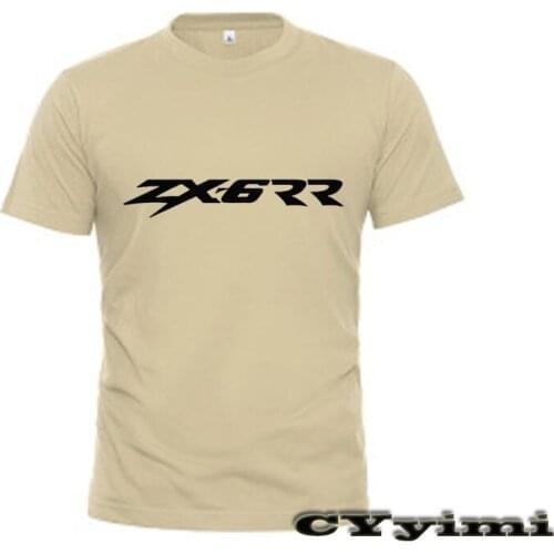 For KAWASAKI ZX6RR ZX6 RR T Shirt Men New LOGO T-shirt 100% Cotton Summer Short Sleeve Round Neck Tees Male