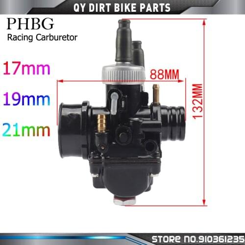 PHBG Racing Motorcycle Carburetor Carb 17mm 19mm 21mm Carburedor For Yamaha KTM Puch Zuma Scooter 50cc 90cc BWS100