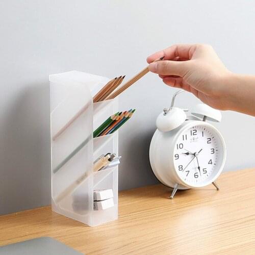 Creative Multifunctional 4 Grid Desktop Storage Box Case 4 Geyage Makeup Cosmetic Stand Desk Pen Holder Pen Holder