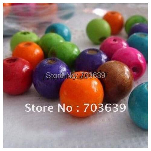 Fashion 18mm Color Wood Beads For DIY Free Shipping