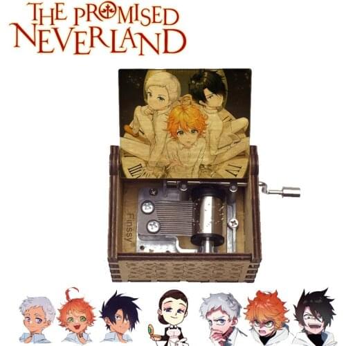 Isabellas Lullaby music song anime The Promised Neverland Music Box wood fans christmas new year gift office Decoration craft