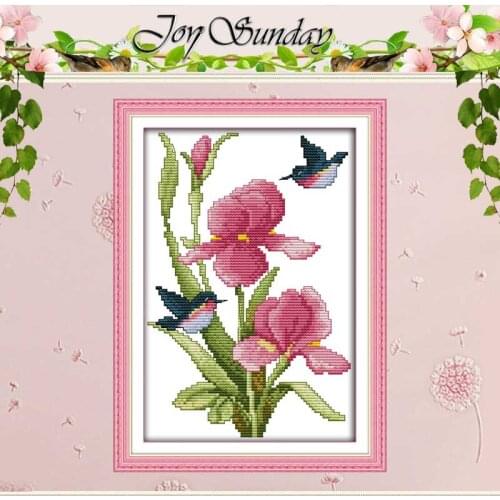 Flowers and hummingbirds counted Cross Stitch 11CT 14CT Cross Stitch Set Wholesale DIY Cross-stitch Kit Embroidery Needlework