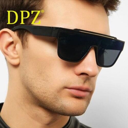 New 2020 DPZ flat-top ins wind mens gold star lens sunglasses classic wild retro trend woman luxury sunglasses oculos de sol
