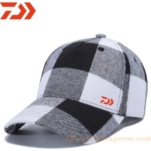 2021 New Daiwa Fashion Plaid Cotton Baseball Cap Men Women Fishing Snapback Hat Casual Adult Caps Streetwear Travel Hats