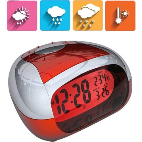 New Led Digital Alarm Clock Timekeeping Snooze Mini Alarm Clock Electronic Desk Clock Travel Voice Talking Alarm Clock Wake