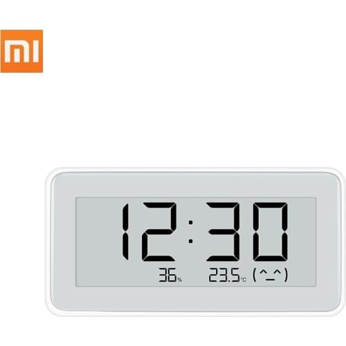 Original Xiaomi Mi Multifunctional Thermometer Pro Digital Clock E-INK Screen Temperature Humidity Sensor BT Wireles Thermometer