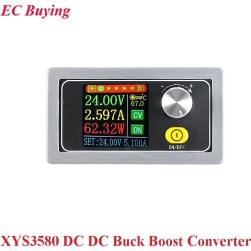 XYS3580 DC DC Buck Boost Converter Digital Control Adjustable Power Supply Module Charging CC CV 0.6-36V 5A Regulated Laboratory