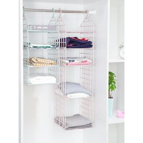 Almirah Receive Artifact Receive Household Plastic Drawer Rack Shelf Bedroom Closet Layered Plate Finishing Shelf Organizer