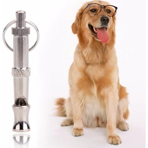 Adjustable Supersonic UltraSonic Obedience Sound Whistle For Dogs Training Keychain Whistle Pet Animal Accessories