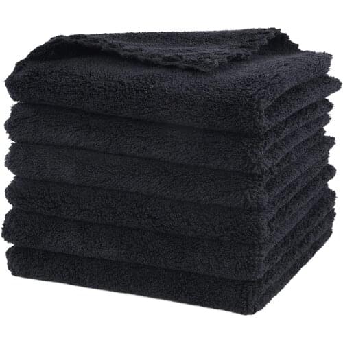 SUNLAND Bathroom Microfiber Face Makeup Remover Cloth Reusable Facial Cleansing Towel Ultra Soft Face Washcloth 11inx11in 6 Pack