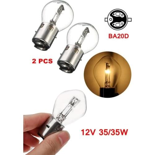 Atv Moped Scooter Head Light Bulb Motorcycle Light 12V 35W 10A B35 BA20D Glass Motorcycle Tools Halogen Headlamps For Motorcycle