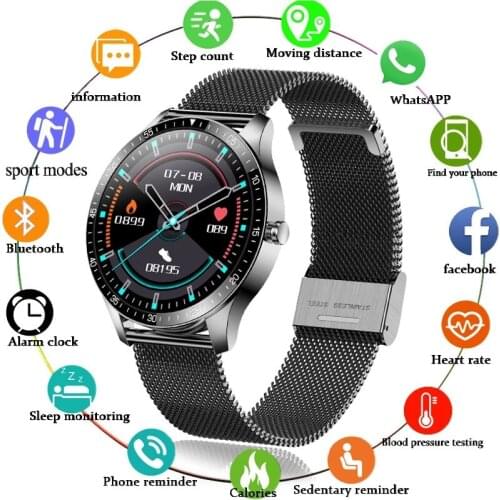 LIGE 2020 New Smart watch Men smartwatch Women 1.3 Full touch screen waterproof Sports Smart watch heart rate Fitness tracker