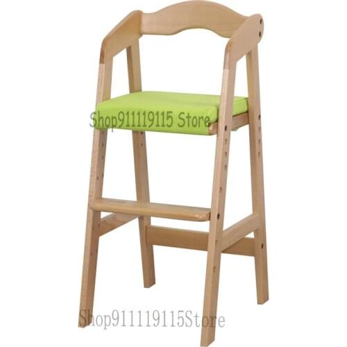 Childrens Dining Chair Solid Wood Adjustable Baby Dining Table High Chair Baby Dining Chair Learning Chair Baby Bb Stool
