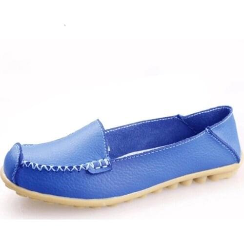 Round Toe Women Flats Soft Sole Spring Candy Color Female Loafers Ladies Moccasins Comfortable Mother Shoes XKD1088