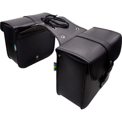 2-color Universal Motorcycle Tail Side Saddle Bag PU Leather Waterproof Storage Tool Bag for Harley Honda Yamaha Suzuki Kawasaki