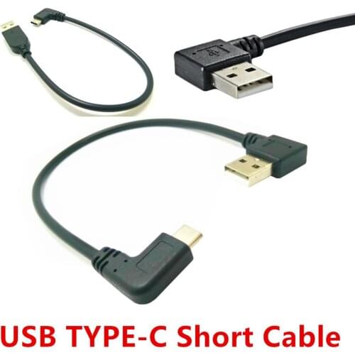 USB 2.0 Type-A 90 Degree Left & Right Angle Male to USB3.1 Type-C Male Left & Right Angle USB Data Sync & Charge Cable Connector