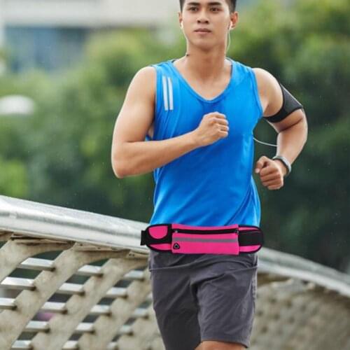 Waterproof Running Waist Bag Canvas Sports Jogging Portable Outdoor Phone Holder Belt Bag Women Men Fitness Sport Accessories