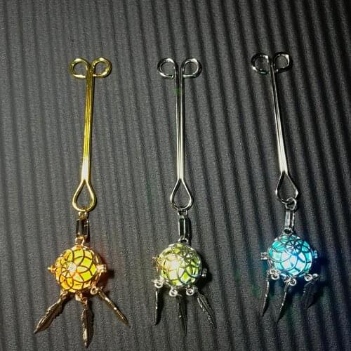 Feather Nipple Clamps Metal BDSM Female Nipple Clips Light Ball Breast Clitoris Labia Clips Flirting Sex Toys For Women Silver