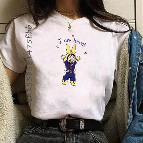 Anime My Hero Academia Graphic Tees Woman Kawaii Tops T-Shirt Anime T Shirt Harajuku Tshirt Female 90s