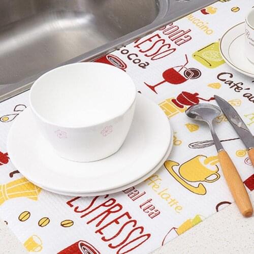 1 Roll Printing Oilproof Tableware Mats Drawer Liner Wardrobe Cupboard Cover Anti-dust Waterproof Pads Kitchen Utensils