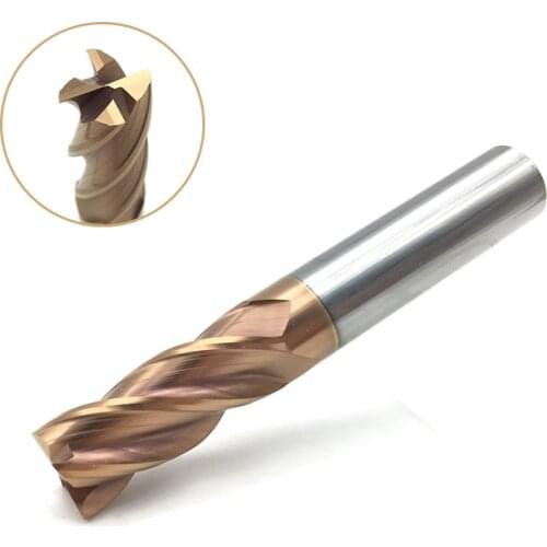 1pcs End Mill 8mm HRC60 4 Flute D8*60 Solid Carbide Straight Shank Spiral End Mills Slotting Milling Cutting Off Workpiece