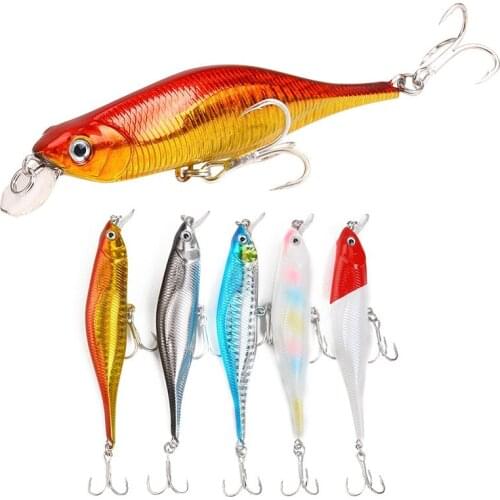 1PCS Fishing Lure 11g/10.5cm Slow Sinking Lure Conjoined Steel Wire Freshwater Minnow Alice-mouth Bass Quality Hooks Fake Bait