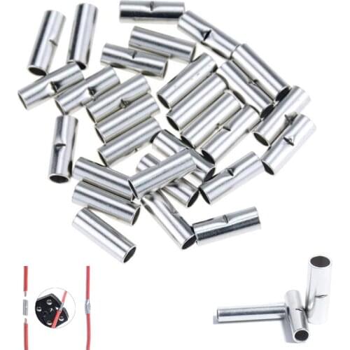 12-10AWG/16-14AWG/22-18 Copper Tinned Splice Crimp Terminal Butt Wire Connector 50/100PCS