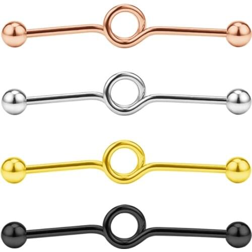 14G Stainless Steel Industrial Barbell Earring Cartilage Body Piercing Jewelry 1 1/2 Inch(38mm)