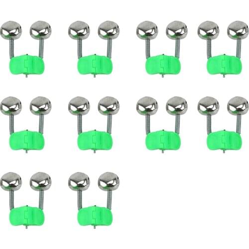 5/10Pcs Fishing Bite Alarm Outdoor Night Fishing Rod Clamp Bells Ring Bite Alarm Tackle Fishing Lure Accessories Fishing Tools