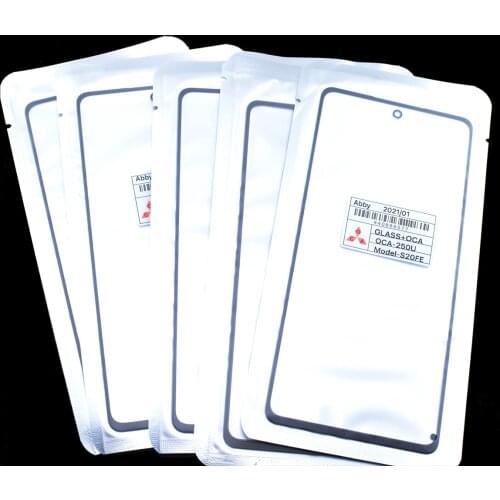 5PCS Front Glass With OCA Film Laminated For Samsung Galaxy S21 Plus S20 fe S10e Note 10 Lite LCD Touch Panel Glass Lens Spare