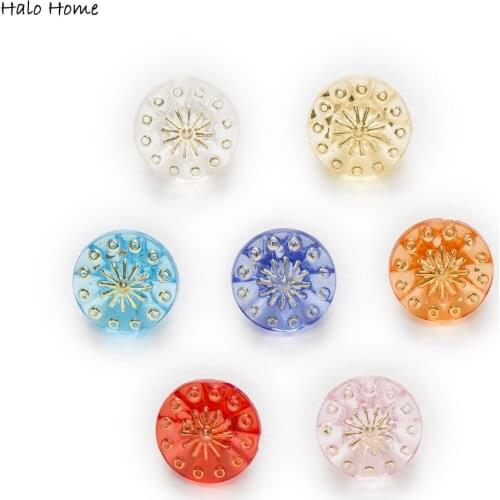 50pcs Shank Acrylic Buttons Sewing Scrapbooking Gift Handwork Home Clothing Decor 13mm
