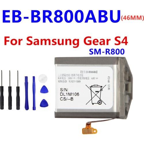 Battery EB-BR800ABU For Samsung Gear S4 SM-R800 SM-R805 R80 R805 46mm Smart Watch 472mAh EB-BR810ABU SM-R810 R81042MM 270mAh